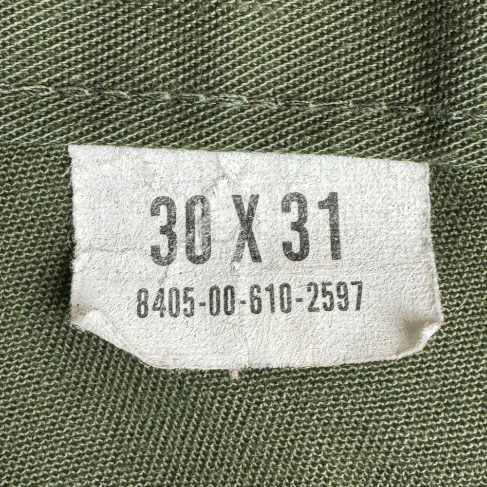 Vintage US Army OG-507 Military Fatigue Trousers Utility Mens 30x31 (fit 28x26)